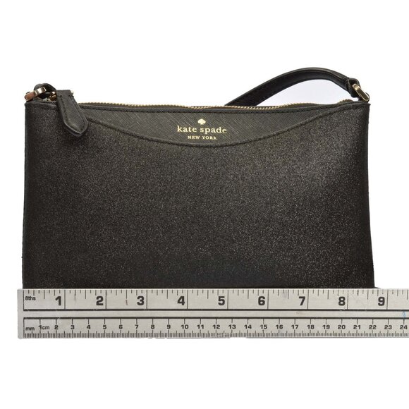 Pretty Kate Spade New York Monica Glitter Medium Black Crossbody - Picture 8 of 12